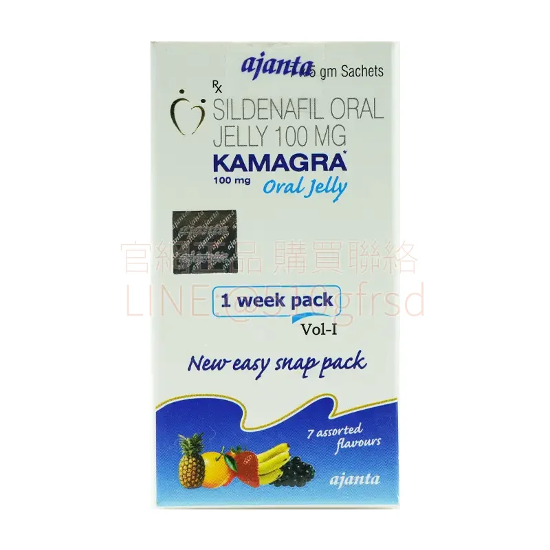 果凍威而鋼 Kamagra Oral Jelly 100mg 7包裝｜15分鐘速效・4-6小時續航